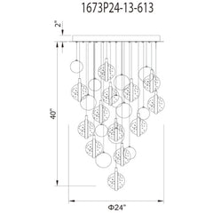 Salvador in LED Integrated Polished Nickel Chandelier