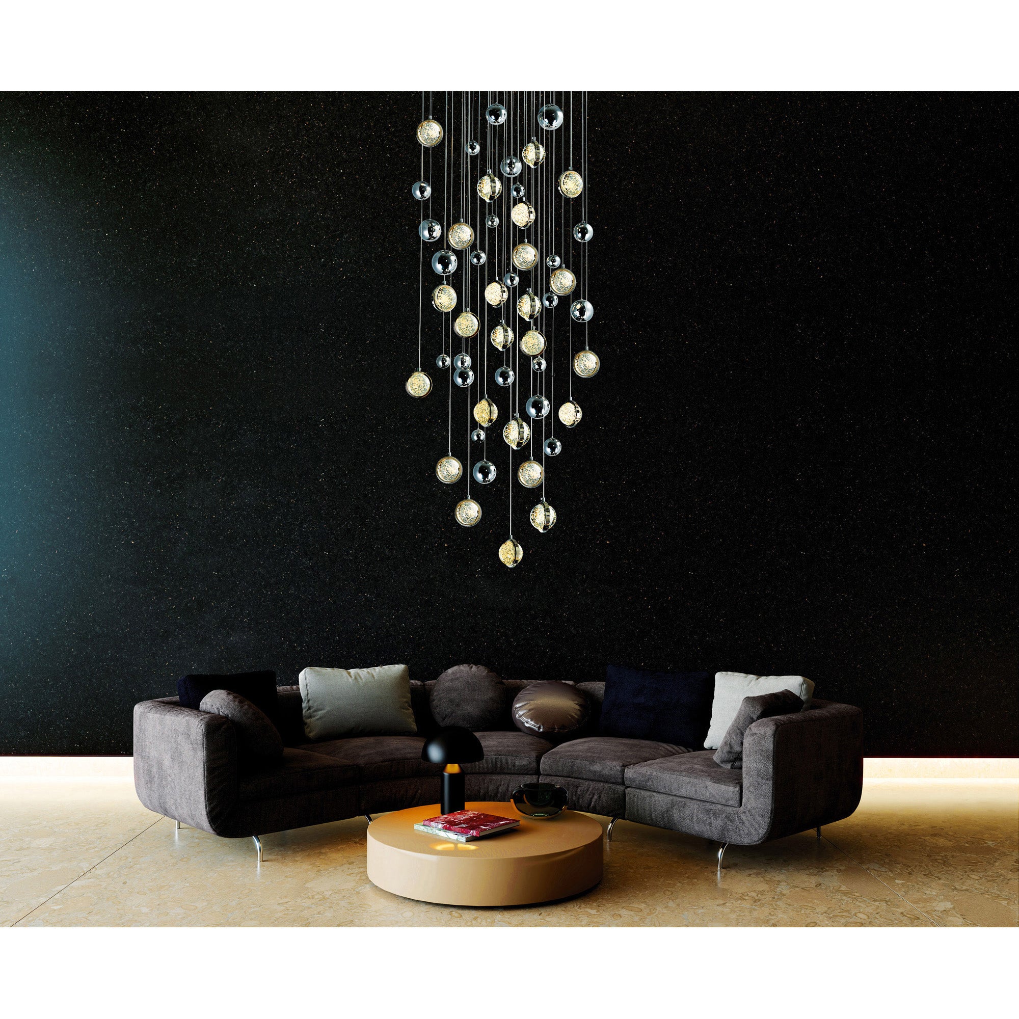 Salvador in LED Integrated Polished Nickel Chandelier