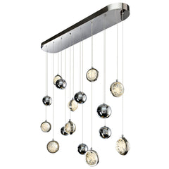 Salvador 40 in LED Integrated Polished Nickel Chandelier