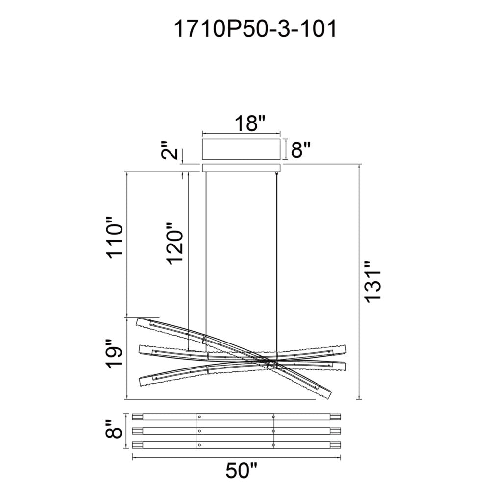 Saber Integrated LED Chandelier