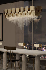 BRIGITTA Luxury Crystal Linear Chandelier