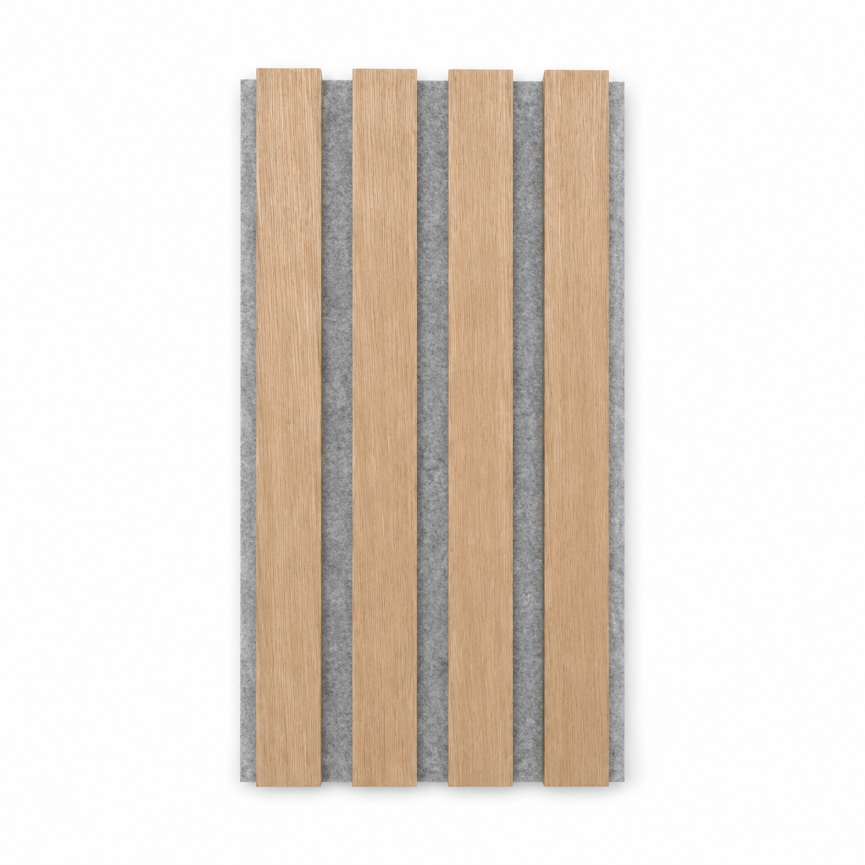 Acoustic Wood Slatwall Panel with Grey Felt