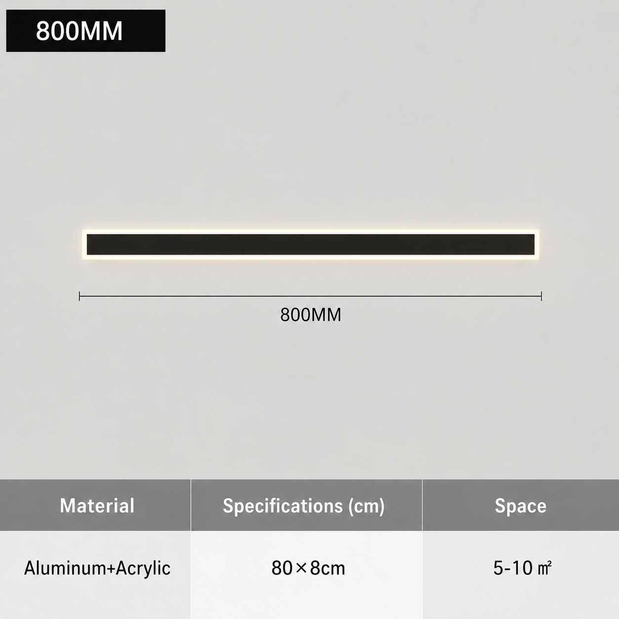 Minimalist rectangular LED Wall Sconce