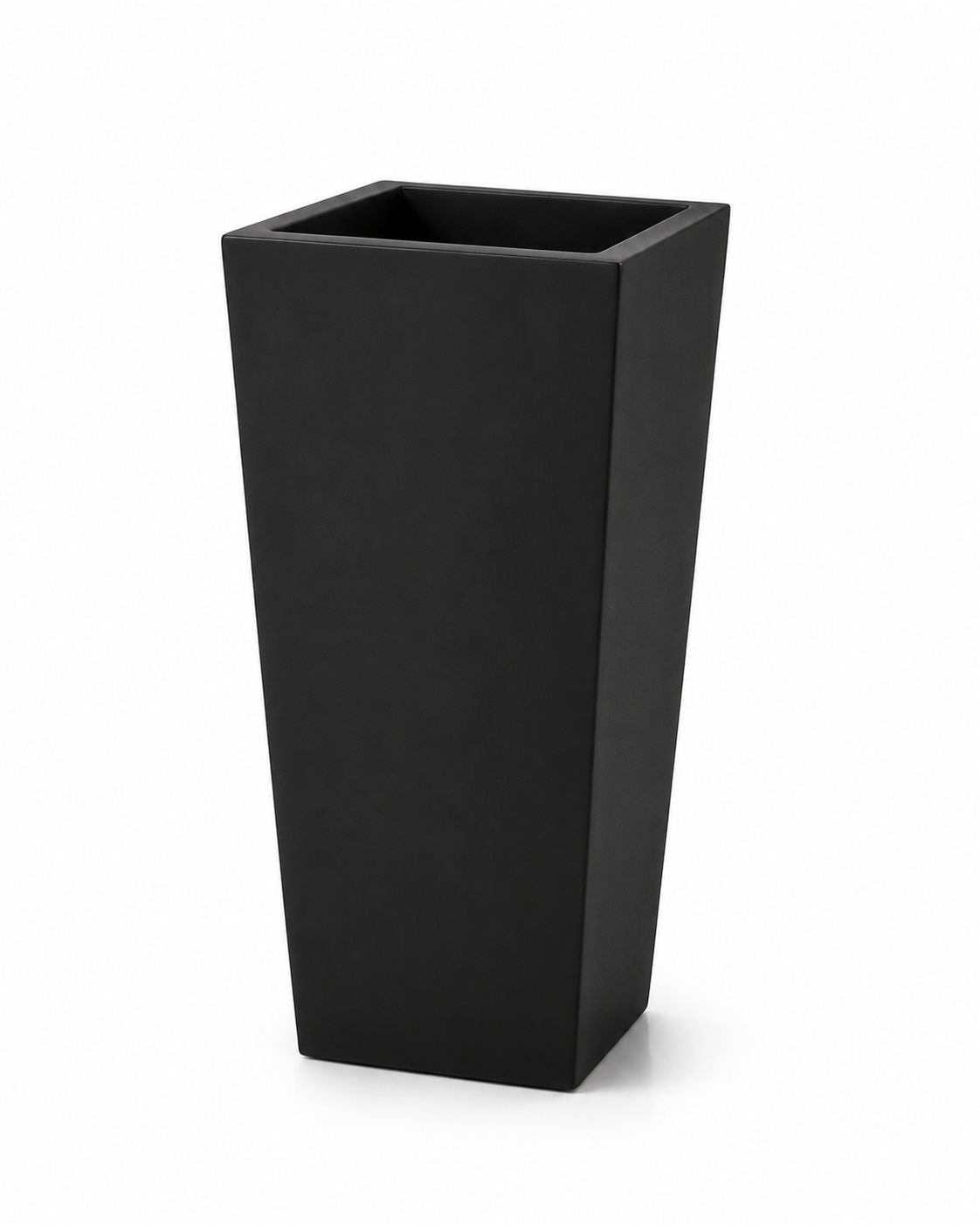Waterproof Tall Handmade Matte Black Outdoor Planter