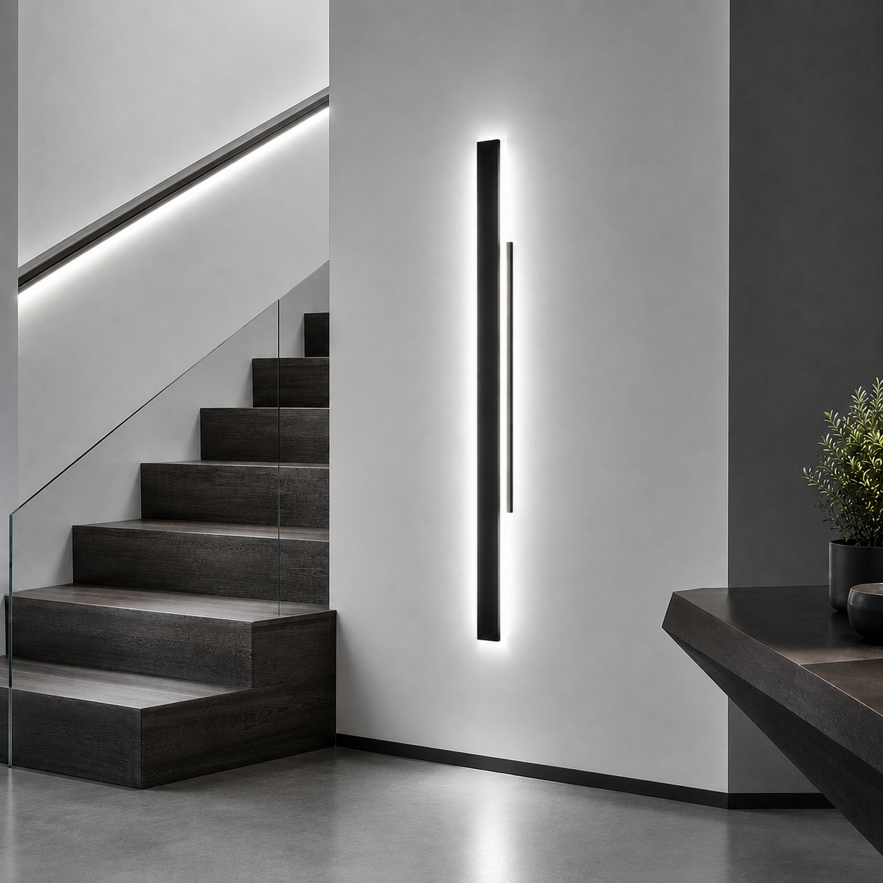 Minimalist rectangular LED Wall Sconce