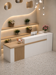 Stylish Modern Reception Desk with LED