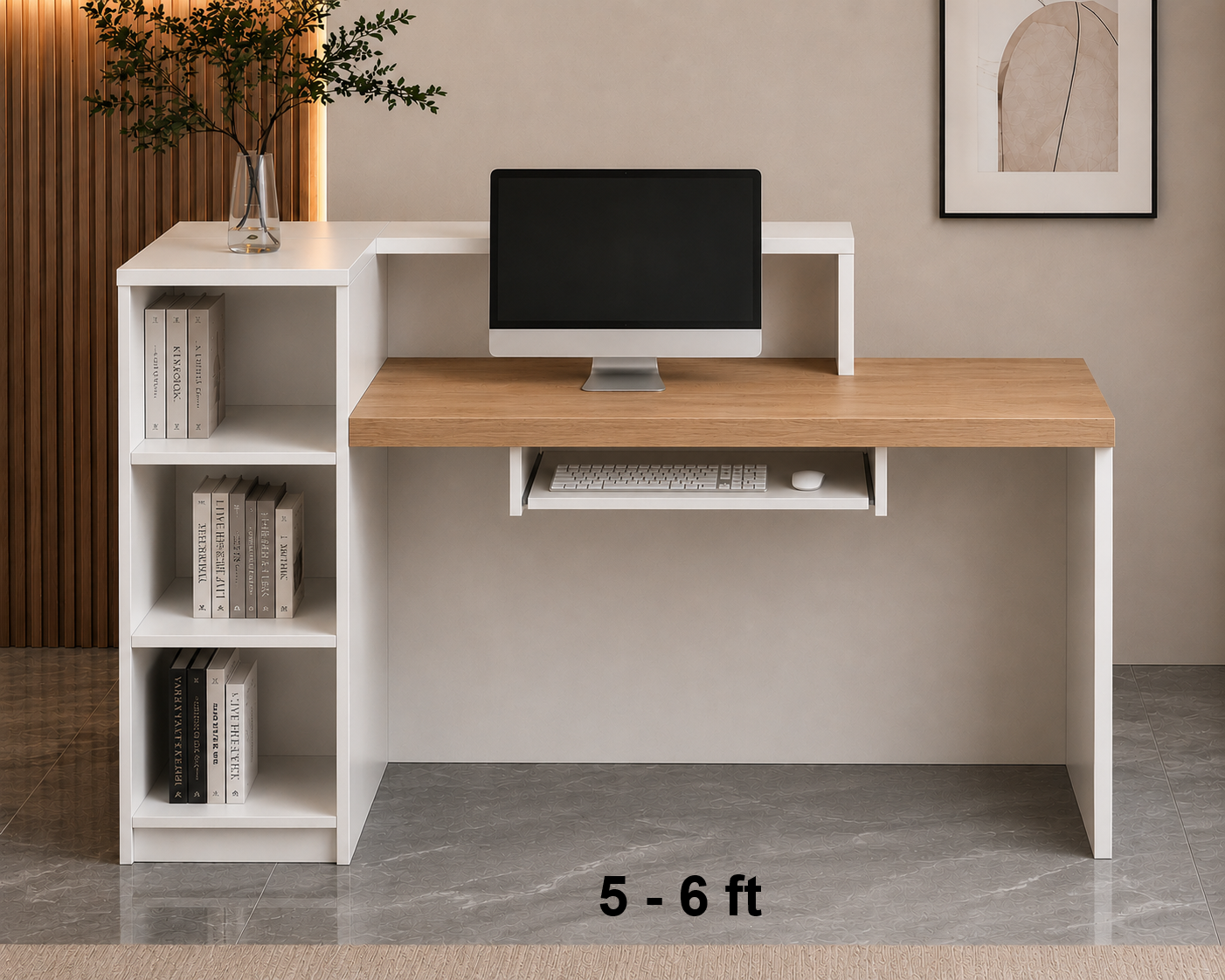 Stylish Modern Reception Desk with LED
