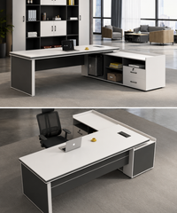 CLARA White Modern Executive Office Desk