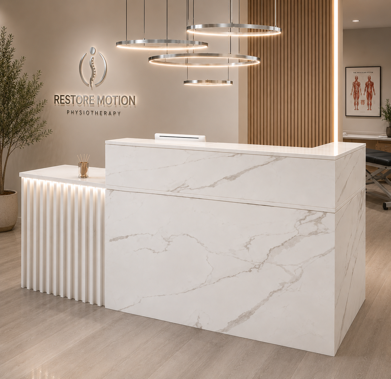 Stylish Customizable L shape Reception Desk