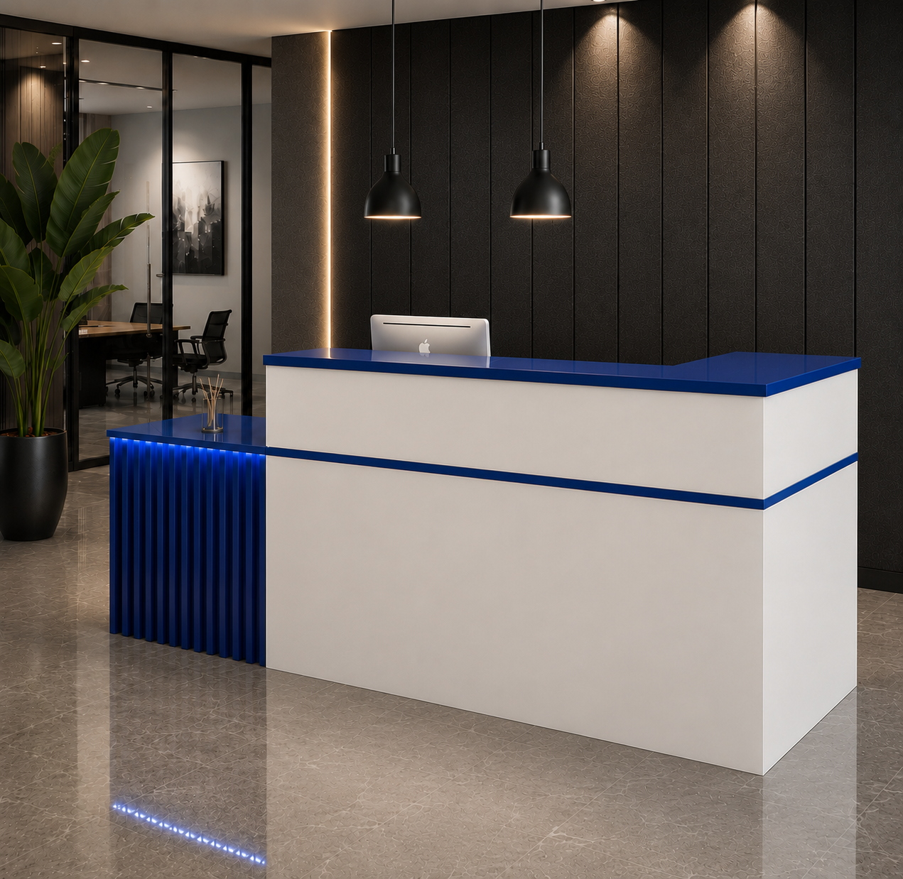 Stylish Customizable L shape Reception Desk