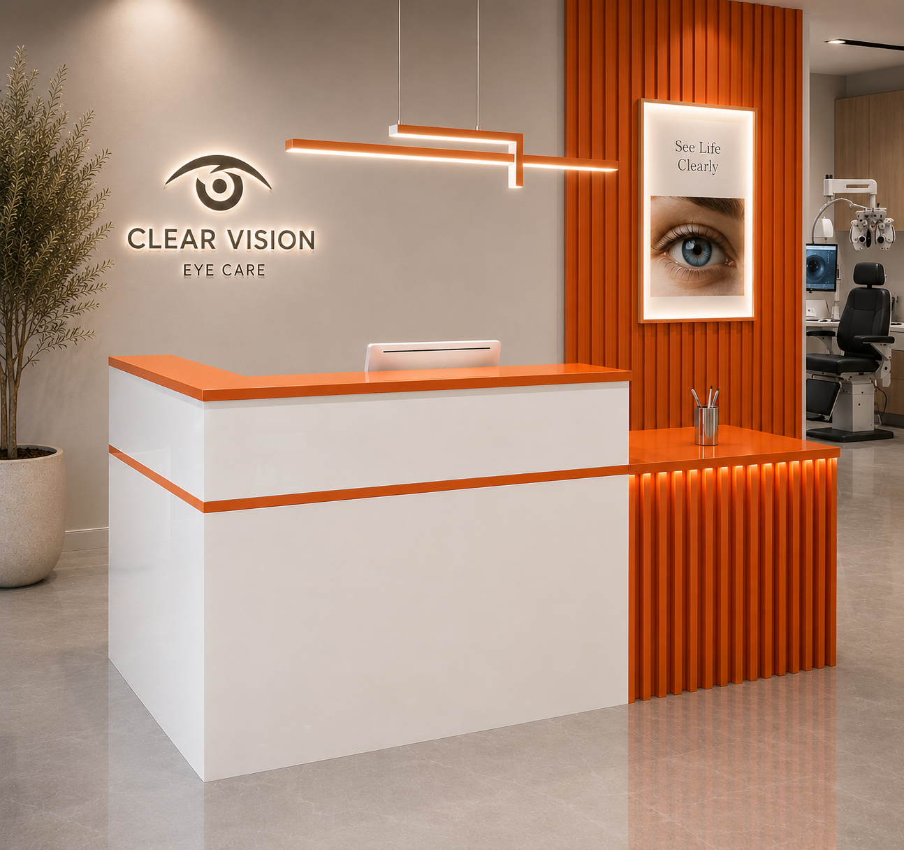 Stylish Customizable L shape Reception Desk