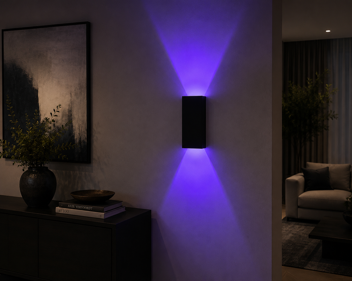APEX RGB Waterproof LED Modern Indoor/Outdoor Wall Light Sconce