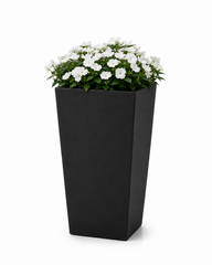 Waterproof Tall Handmade Matte Black Outdoor Planter