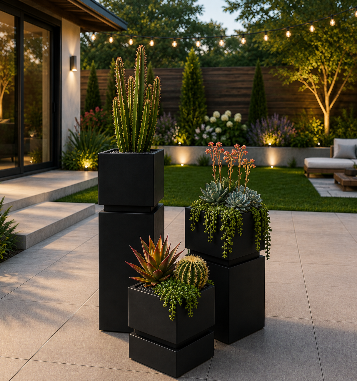Handmade Matte Black Craft Planter