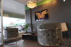 HIVE Silver Modern Accent Sofa Chair