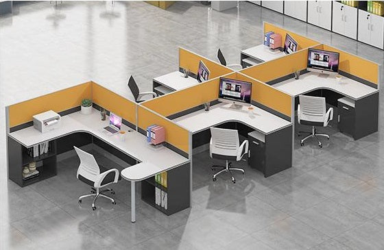 Modern Multi Layout Cubicle with Privacy Partitions