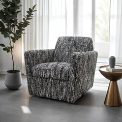 Cooper Swivel Club Chair - Chanel Black