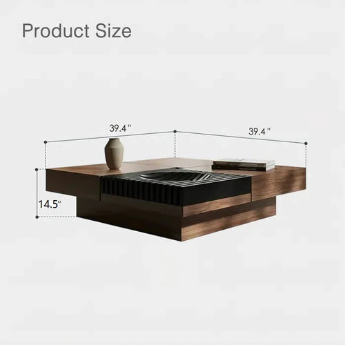 DAIDRIAN Italian Design Walnut Coffee Table