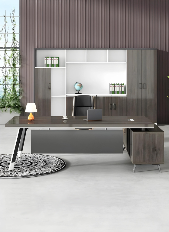 LUSTREWOOD Luxury Glossy Office Desk