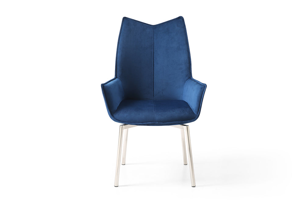 1218 swivel Dining Room chair Navy Blue Fabric