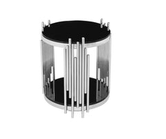 FINITO Glass top Brass Side Table