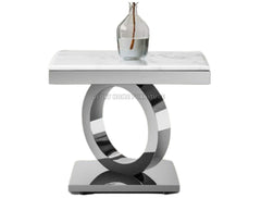 DWELL Marble top Brass Side Table