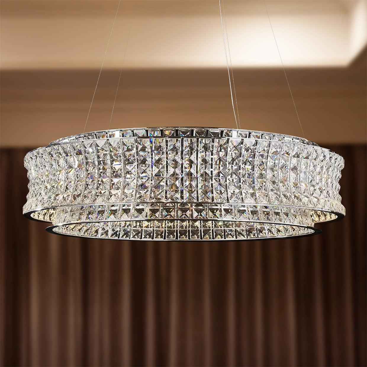 Galaxy LED Chandelier Chrome