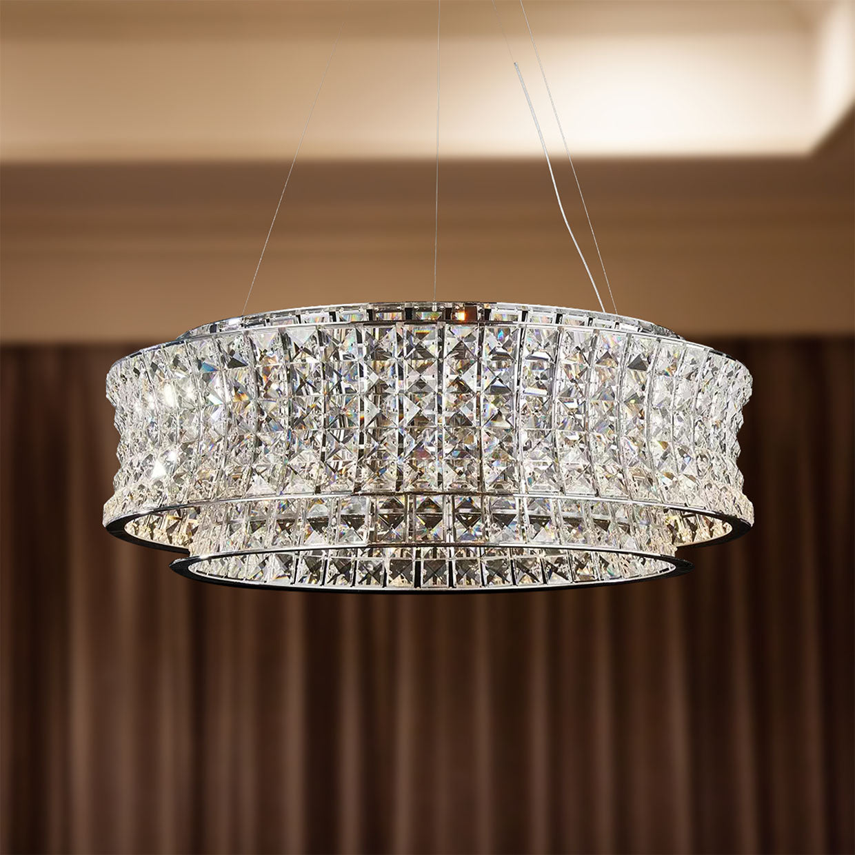 Galaxy LED Chandelier Chrome
