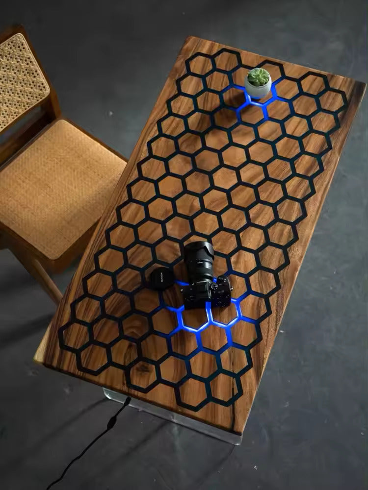 BEEHIVE Epoxy LED Intelligent Coffee Table