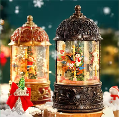 Carousel Snow Dome Lantern Musical Box Chrismas Decor