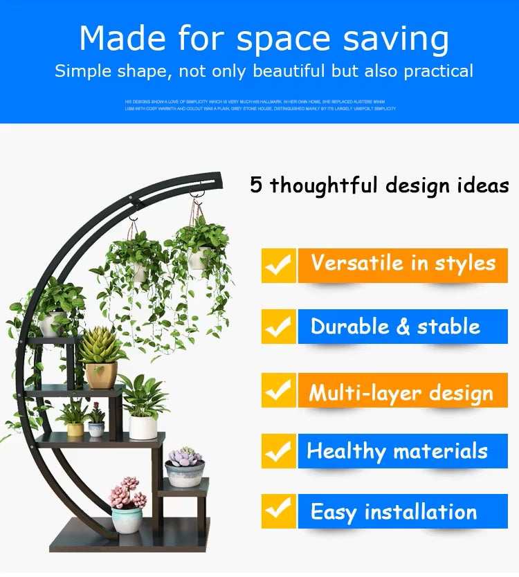 Multi Layer Arc Plant Stand