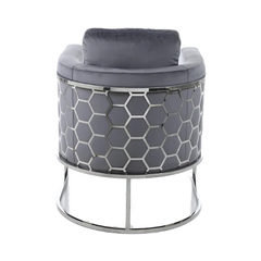 HIVE Silver Modern Accent Sofa Chair
