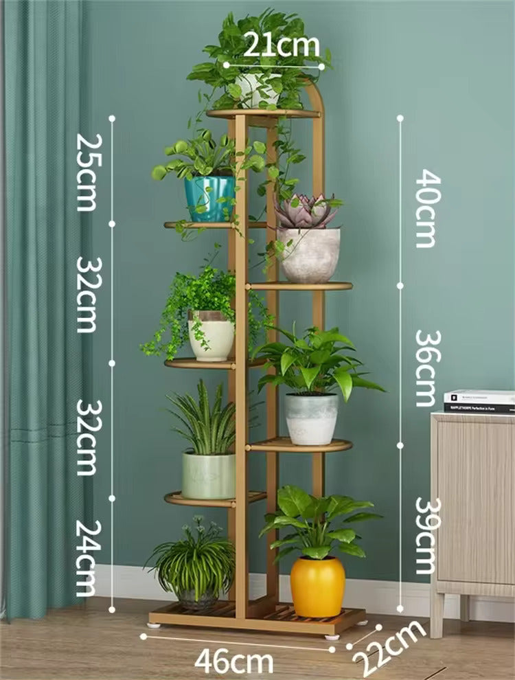 indoor plant stands canada Contemporary Tiered Metal Plant Stand, Vertical Flower Pot Display for Indoor Corners