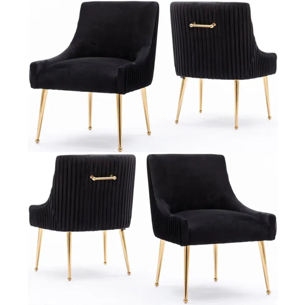 CHATEAU Black Velvet Dining Chair