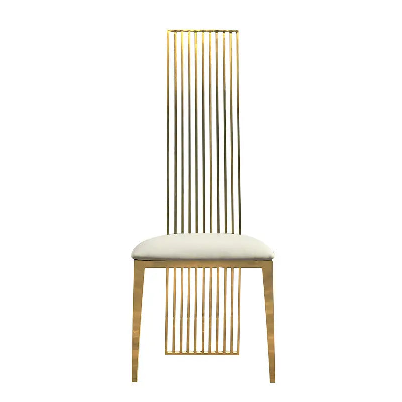 Golden Spikes Stainless Steel Marble Top Dining Table
