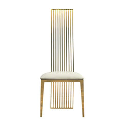 Golden Spikes Stainless Steel Marble Top Dining Table