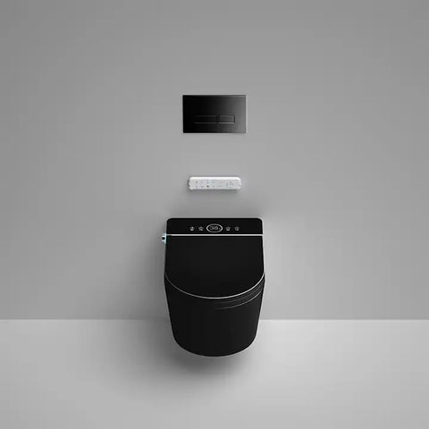 Black Smart LED Luxury Wallmount Bidet Toilet