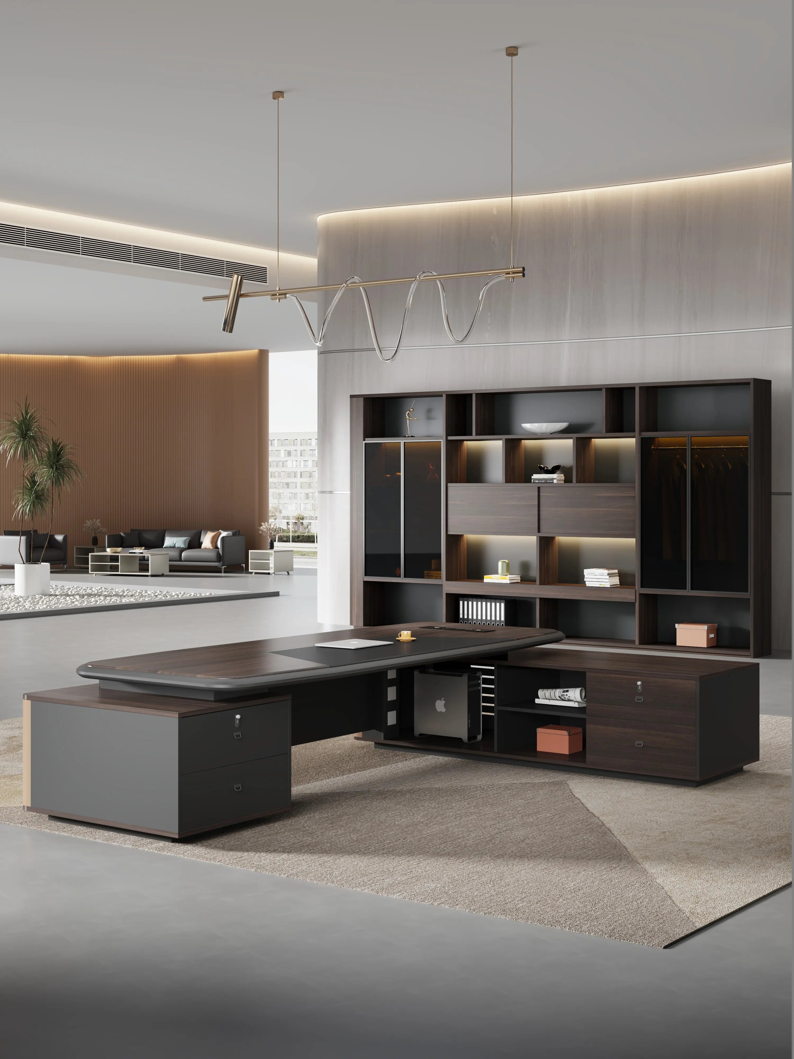 Work Unit Display CEO Office Display Wall Unit with LED – Northern Interiors - CA