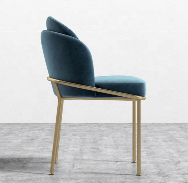 Angelo Blue Modern Fabric Dining Chair