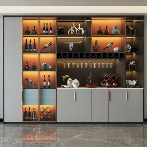 Custom Glass Wine Display Cabinet
