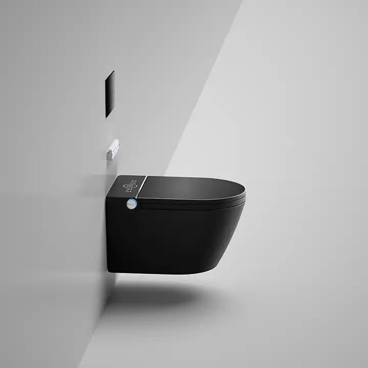 Black Smart LED Luxury Wallmount Bidet Toilet