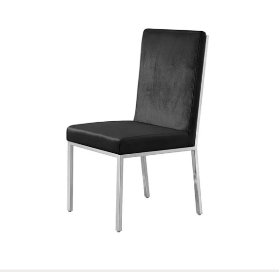 HoneyComb Stainless Steel Velvet Dining Chair
