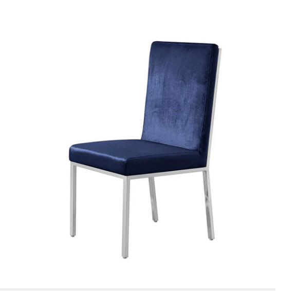 HoneyComb Stainless Steel Velvet Dining Chair