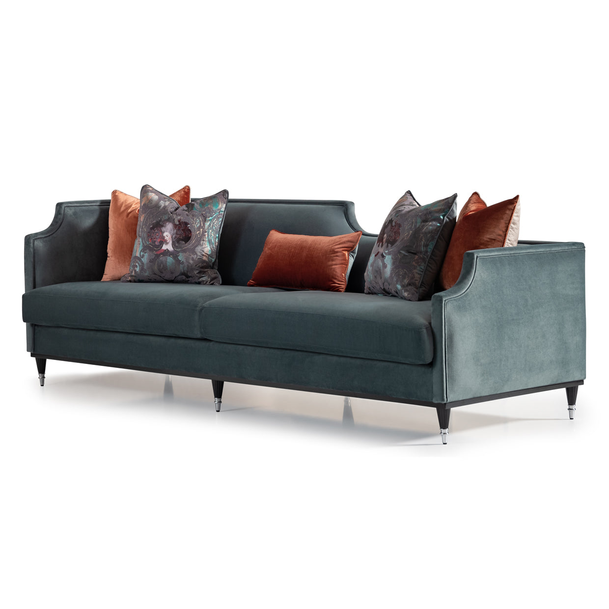 La Francaise Mansion Sofa Azure Black