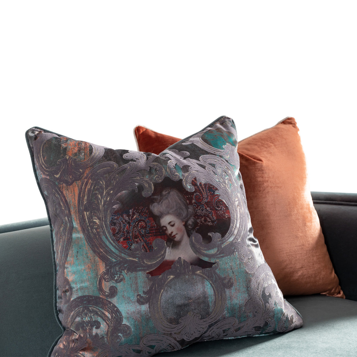 La Francaise Mansion Sofa Azure Black