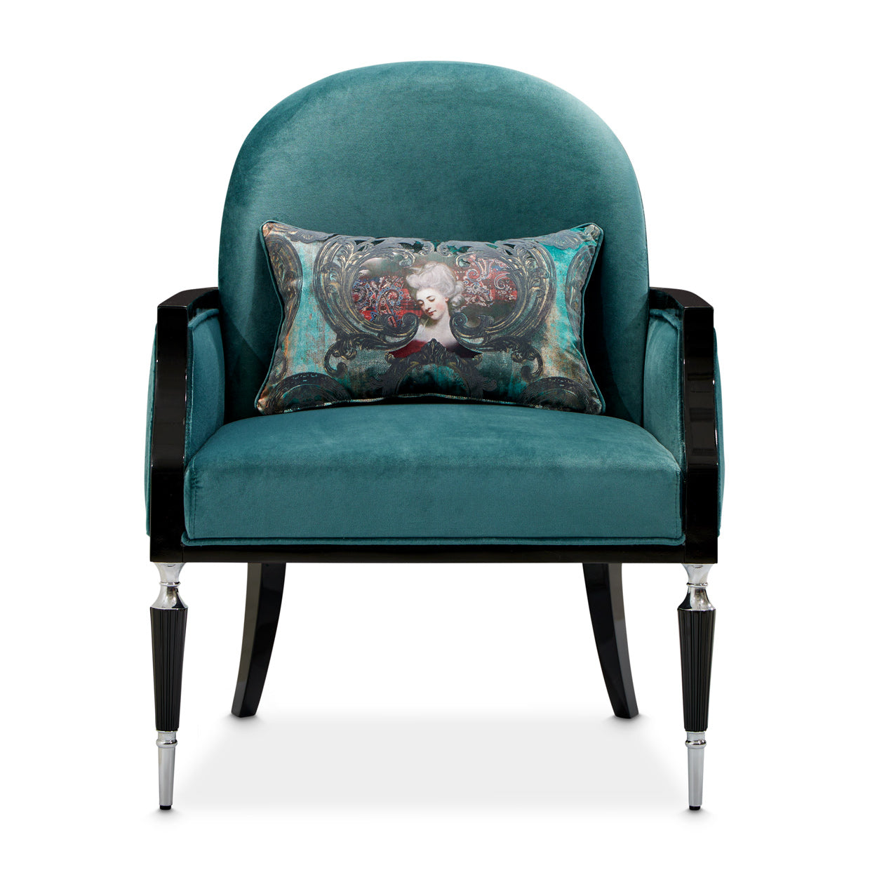 La Francaise Accent Chair Azure Black