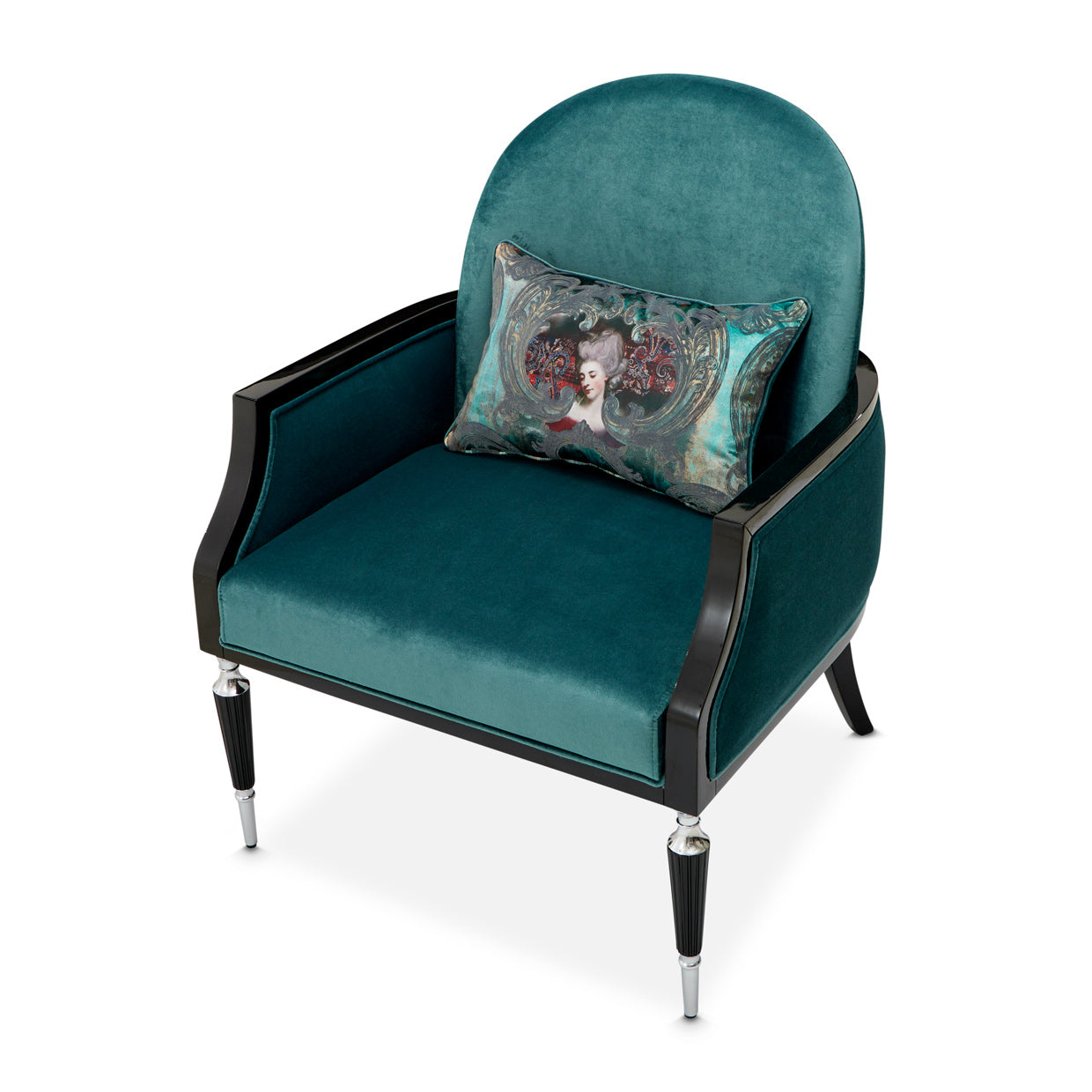 La Francaise Accent Chair Azure Black