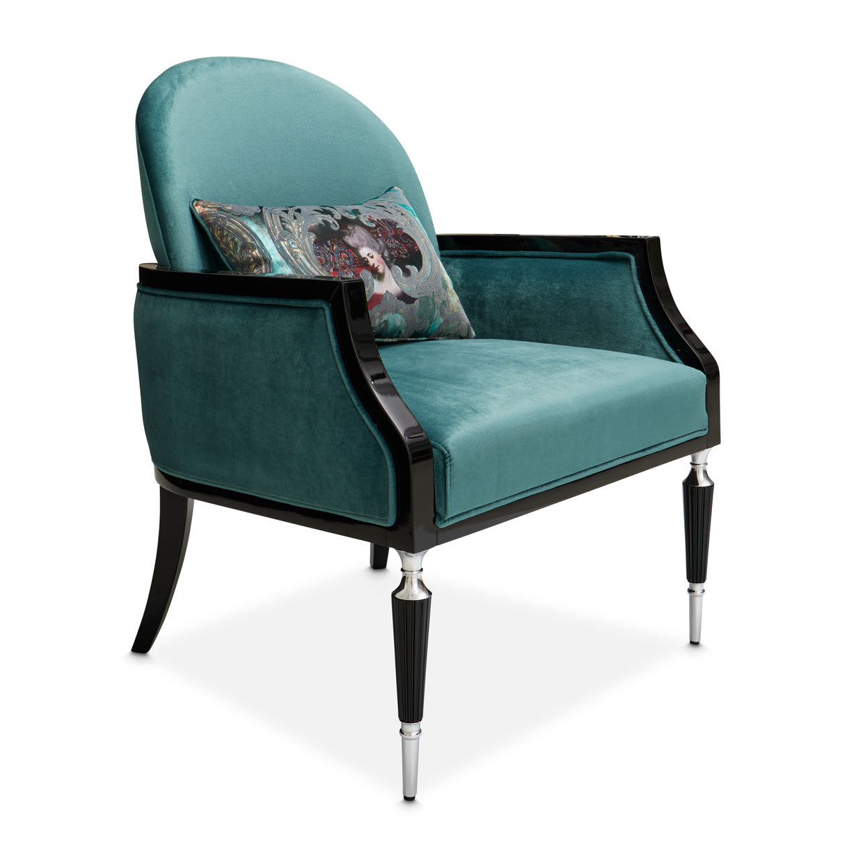 La Francaise Accent Chair Azure Black