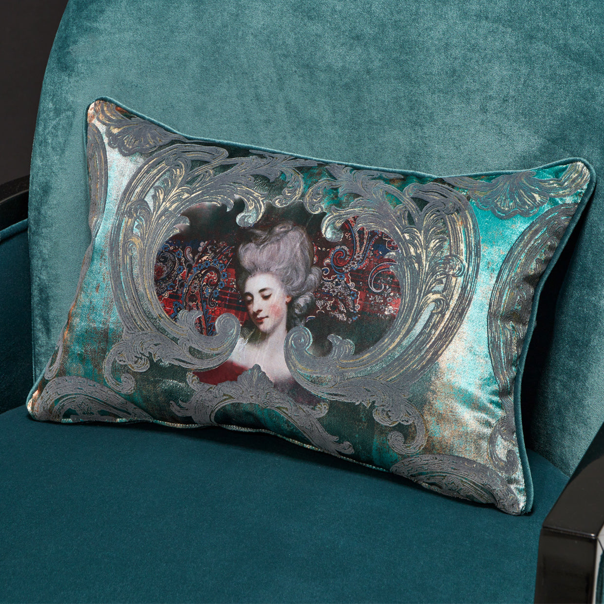 La Francaise Mansion Sofa Azure Black