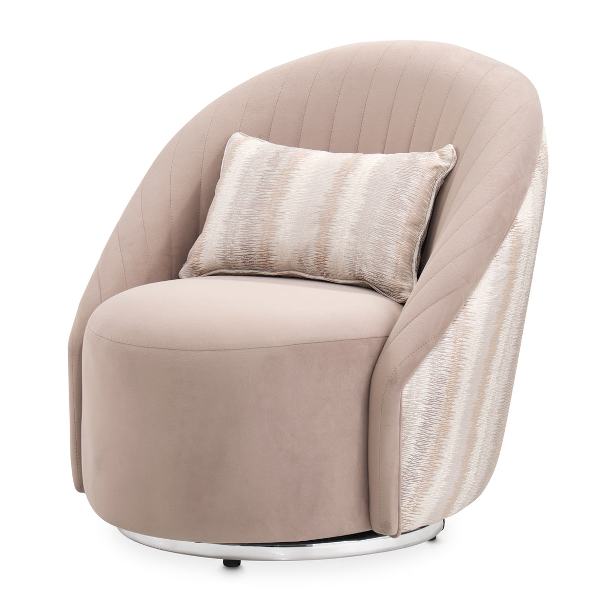 Lucca Swivel Chair Silver